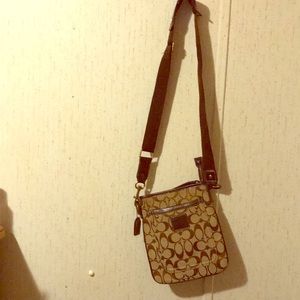 Brown crossbody coach bag